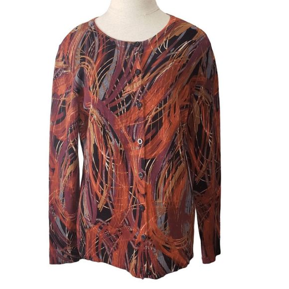 CT1429 Christopher & Banks Ladies Multicolor Cardigan M - Picture 1 of 6